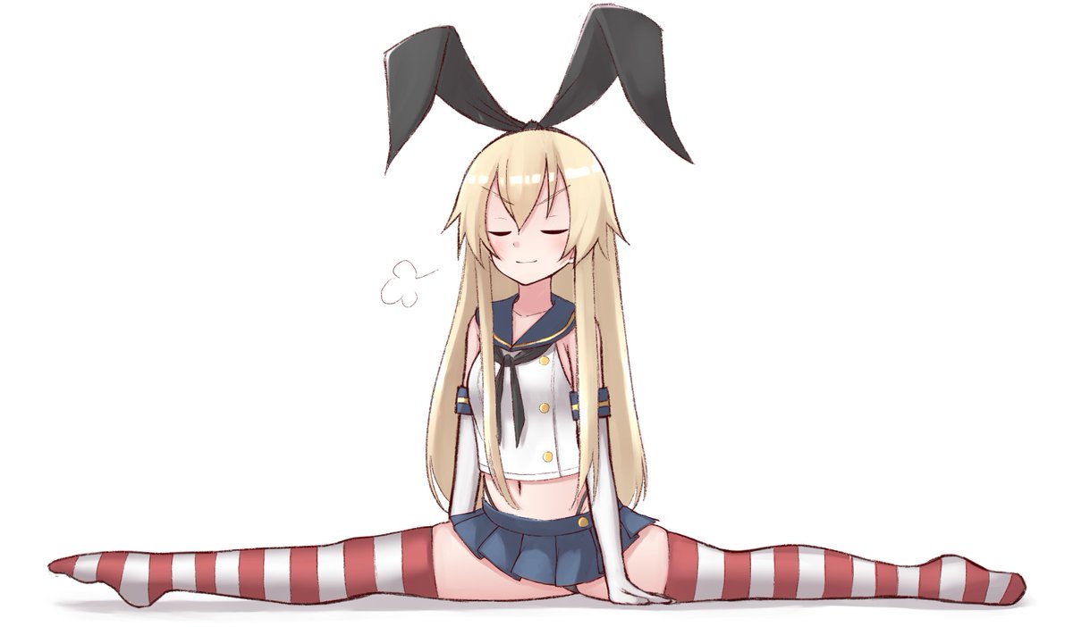 島風(艦隊これくしょん) 「ヨガ風7  ムフー! 」|ていえむ＠skeb募集中のイラスト