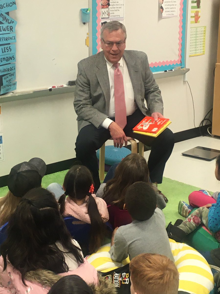LearningElem's tweet photo. Learning Way has lots of guest readers today. Don Embry, Karen Scoggins, and Chad Fletcher started us off today.   #doitthelearningway #ReadAcrossAmericaDay https://t.co/zGp7fOrukd