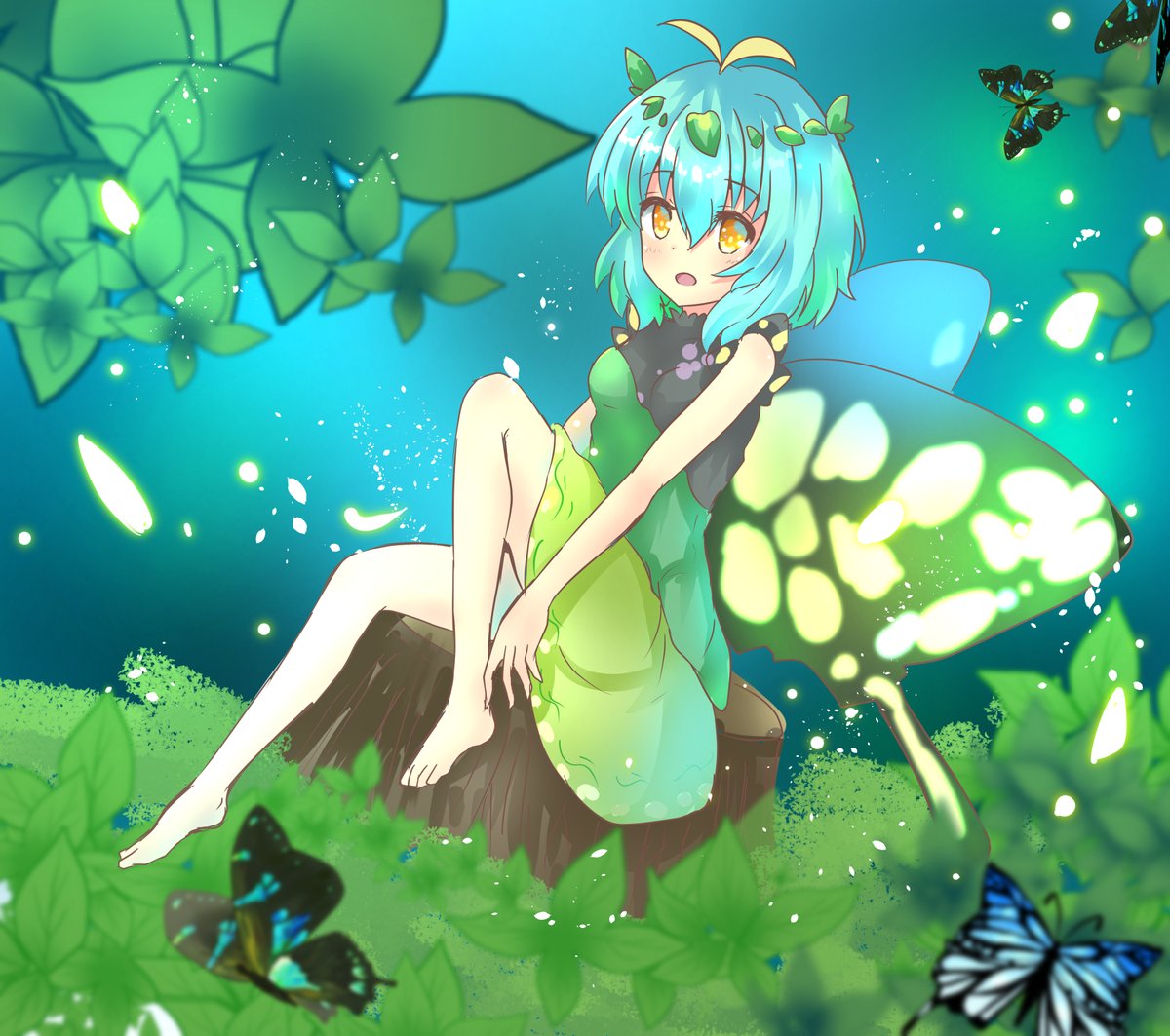 #深夜の真剣お絵描き60分一本勝負
#東方project 
わんどろ～
ラルバさん初描き 