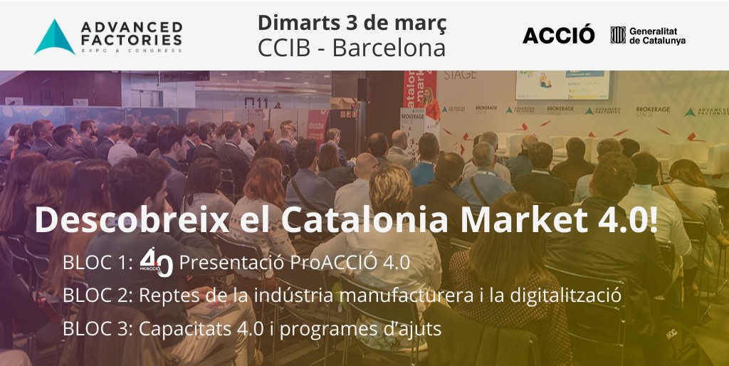FomentUP's tweet photo. Demà @mmora directora d'Innovació de @FomentTreball participa a la inauguració institucional del programa #proACCIO40 a @AdvanFactories juntament amb @JoanRomeroC @accio_cat, @pimec, @Enginyeria i @cambrabcn #AF2020 Us esperem!

https://t.co/Nvr0Kevgqb https://t.co/y1b9kAtmKY