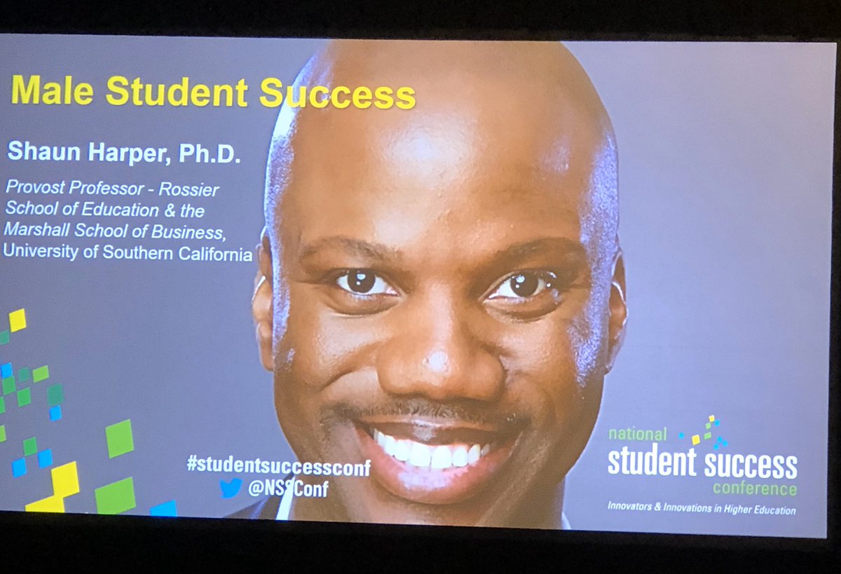 donovan_bridget's tweet photo. @DrShaunHarper opens @NSSConf with powerful insights into facilitating the success of men in college. #studentsuccessconf https://t.co/QPpH2RLoq1