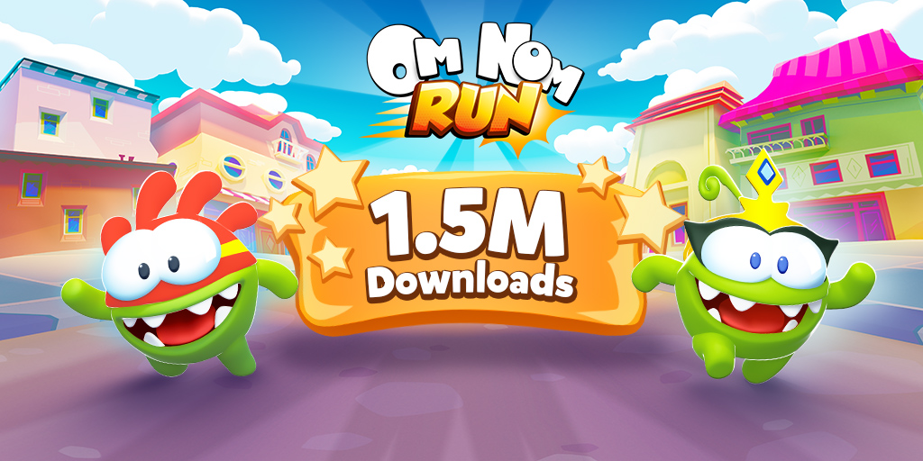 Om Nom: Run is already at 1.5 million downloads! 

Can't stop, won't stop! #omnom