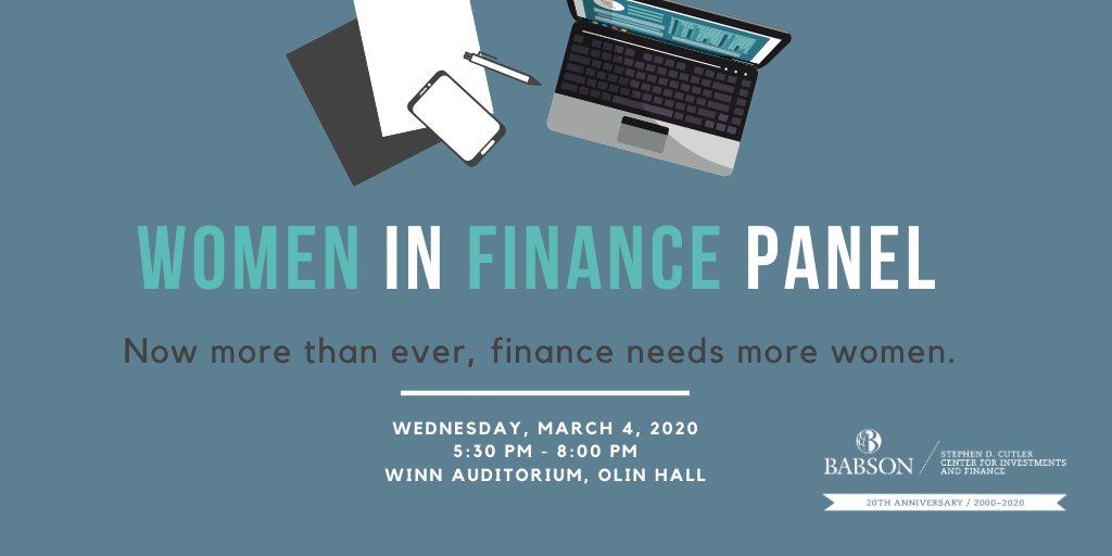 In honor of #womenshistorymonth2020, we are excited to welcome an accomplished group of women to campus this week to talk about their career choices and experiences.

This FREE event is open to the <a href="/babson/">Babson College</a> community &amp; the public.  

Register today: bit.ly/2vYSxLm