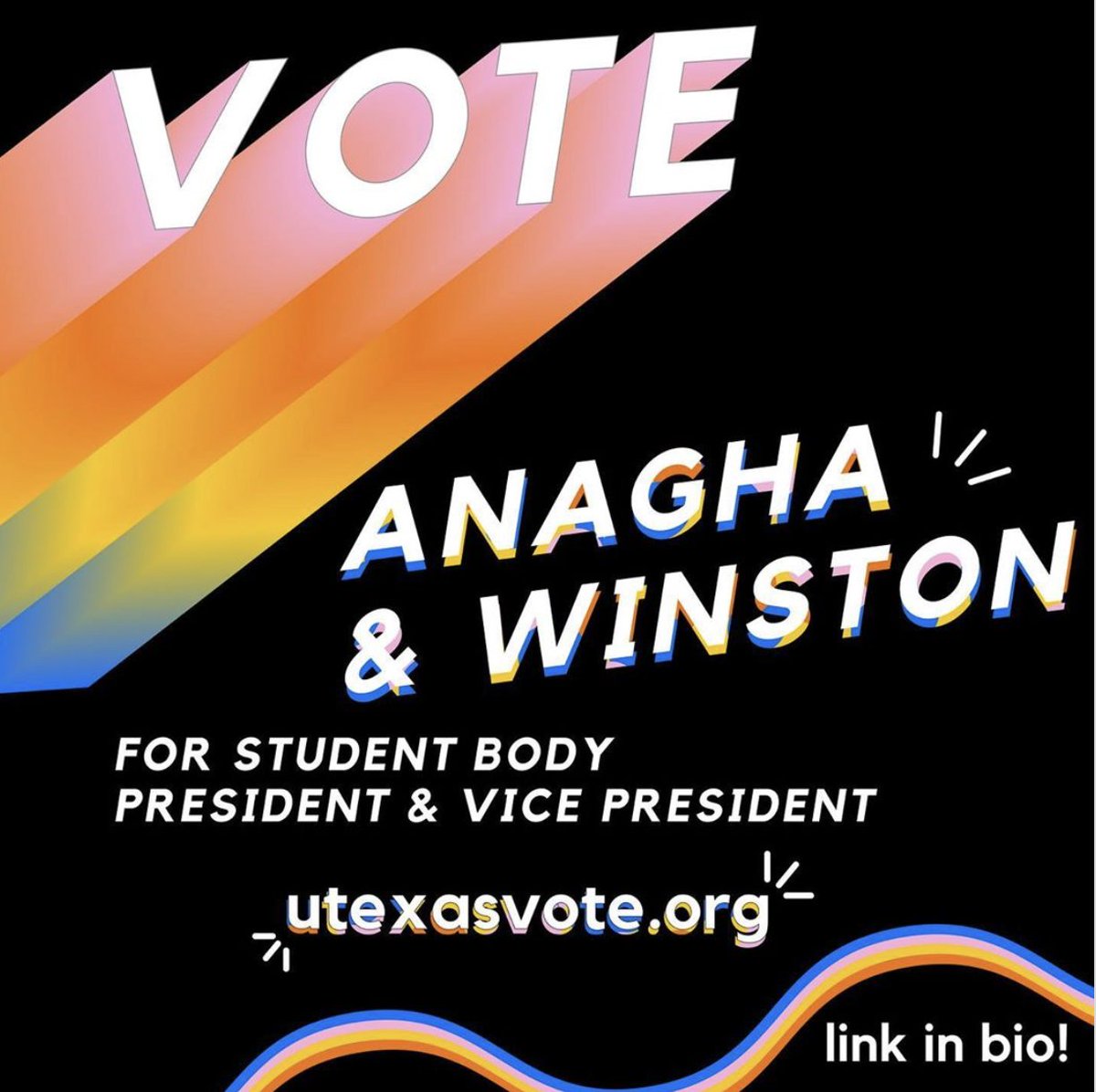 This is it! Help us do #WhatItTakes to make UT its best and vote for Anagha &amp; Winston as your number 1 executive alliance at utexasvote.org RIGHT NOW!