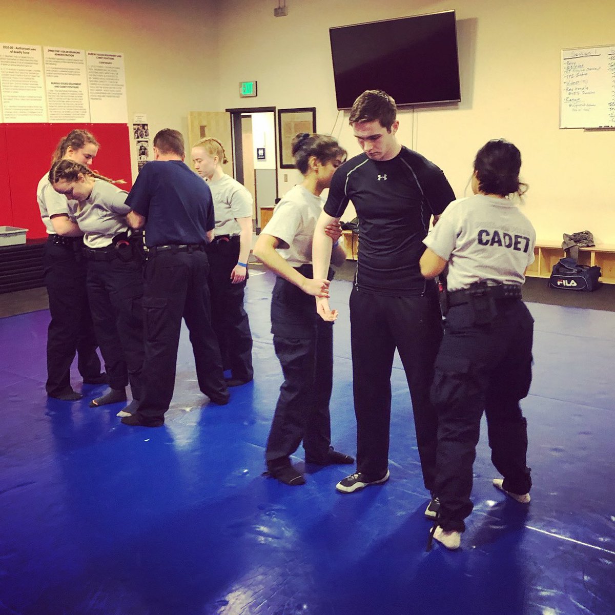 PPBCadets's tweet photo. Cadets in the 2020 PPB Cadet Academy working on their control tactics.  #ppbcadets #policetraining https://t.co/to3iIFrZAT