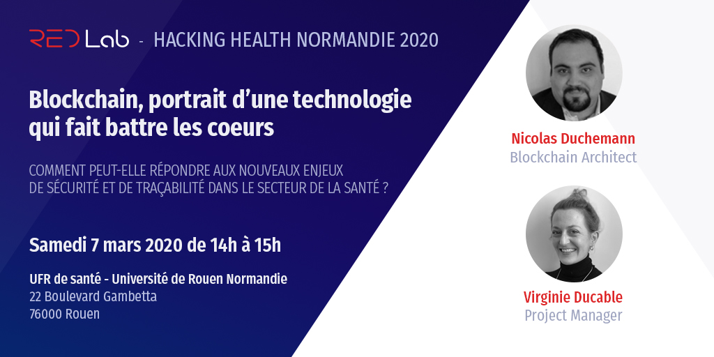 🗓️Event: retrouvez nos experts blockchain ce samedi 7 mars 2020 de 14h à 15h à l'UFR de santé de Rouen lors du Hacking Health Normandie 2020. Les inscriptions c’est par ici (et c’est gratuit): eventbrite.fr/e/billets-conf…
#hackinghealthnormandie2020 #blockchain #heatlhcare #Sante