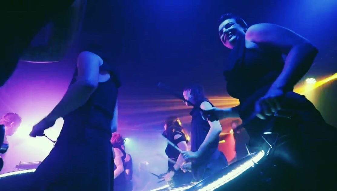 Some cracking stills from footage of last night’s gig shot by <a href="/TH65/">Theasis</a> - thanks to everyone who came down! #drums #drummers #industrial #drumcore #edinburghgigs #edinburghmusicscene <a href="/welovelabelle/">La Belle Angele</a>