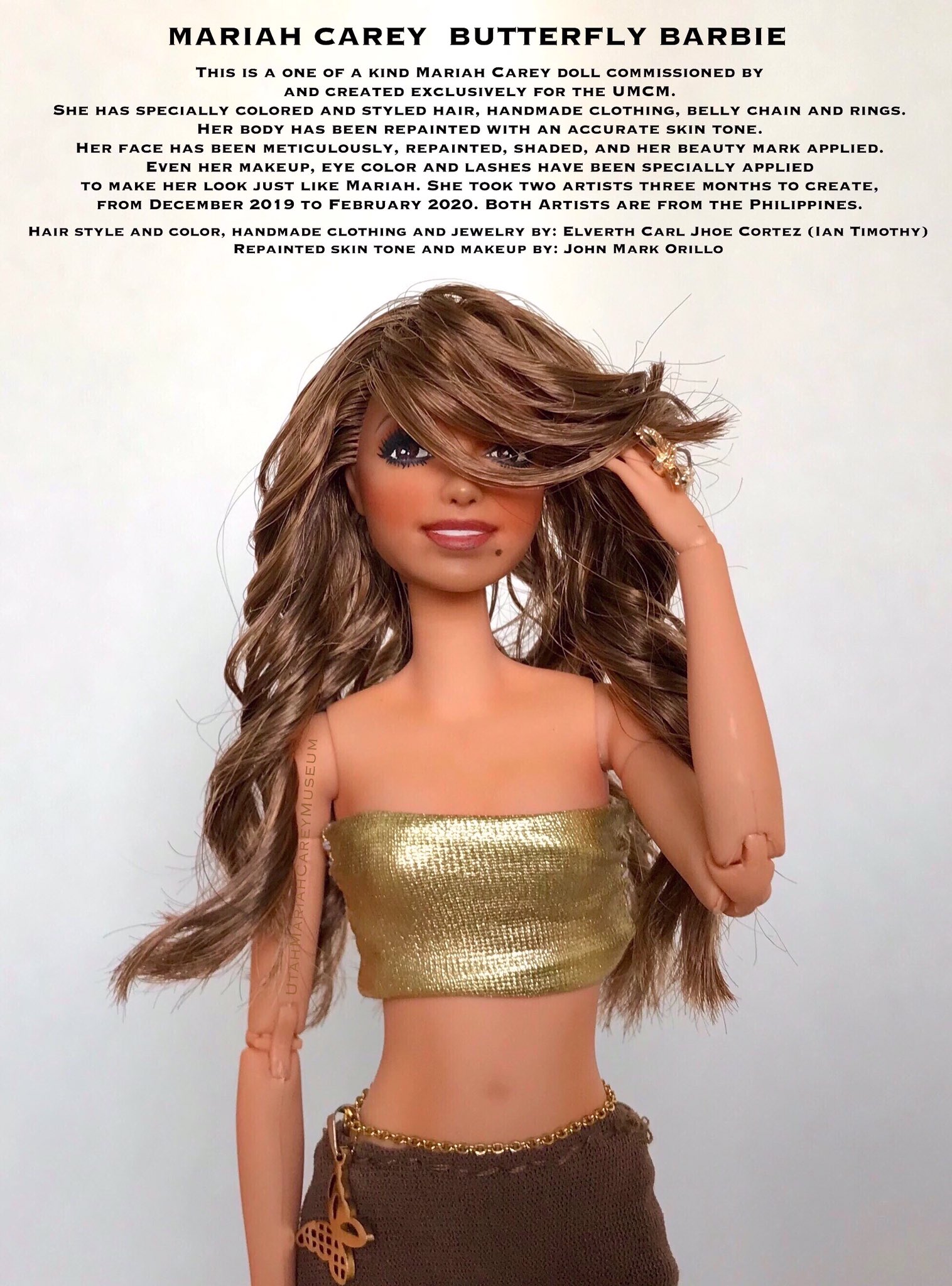 handboeien Menagerry artikel Utah Mariah Carey Museum on Twitter: "The UMCM is proud to debut the @ MariahCarey Butterfly Barbie. This “one of a kind” doll was created  exclusively for us. Attention to detail brought this