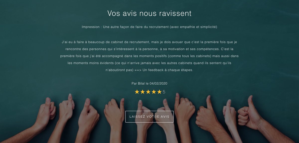 Merci pour vos avis qui nous poussent à toujours donner le meilleur de nous même !  
#emergencesrh #Temoignage #Expériencecandidat #MissionAccomplie 💪🤝