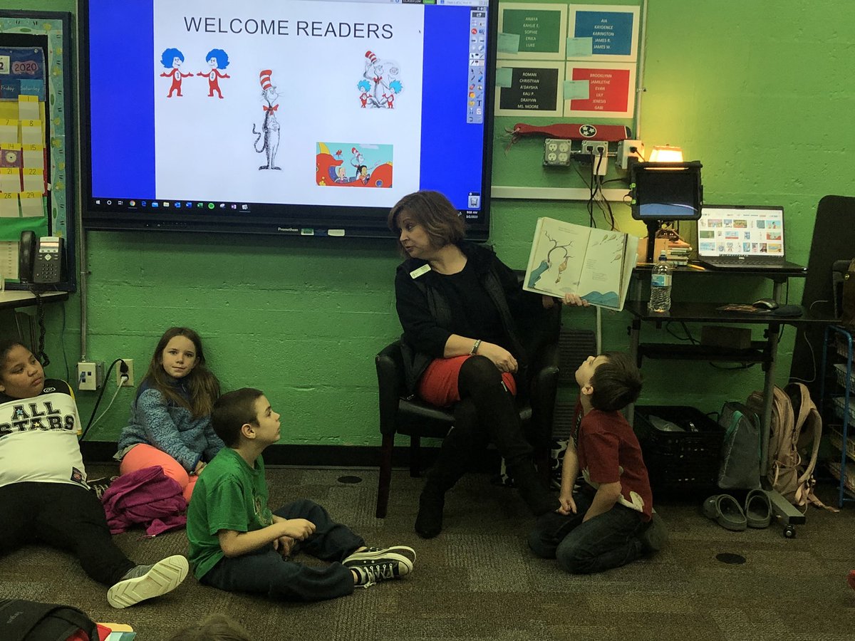 Thanks to our wonderful guests for reading today. #ReadAcrossAmericaDay #DrSeuss <a href="/HighlandGville/">HighlandElementary</a> <a href="/brandyrshelton/">Brandy R. Shelton</a>