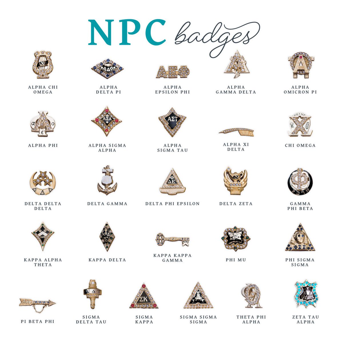 It’s International Badge Day today! Wear your pin with pride today and tag us! 🤍 #npc #nationalpanhellenicconference