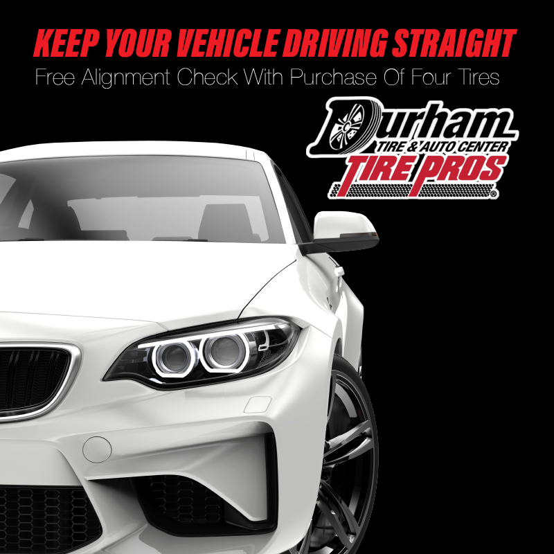 DurhamTirePros's tweet photo. Keep your vehicle driving straight with a free alignment check with the purchase of four tires! 
See store for details.  https://t.co/tzuHwVpRLy  #DurhamTirePros https://t.co/03UXVhJly5