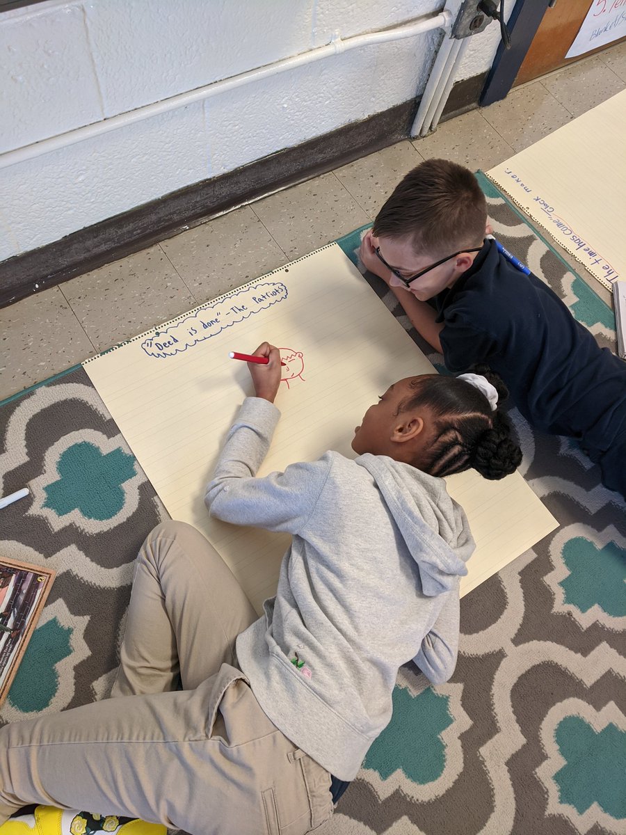Illustrating idioms to reinforce our understanding of figurative language 😁 #jwses4th #seabrookbobcats <a href="/WitWisdomELA/">Wit & Wisdom English</a>