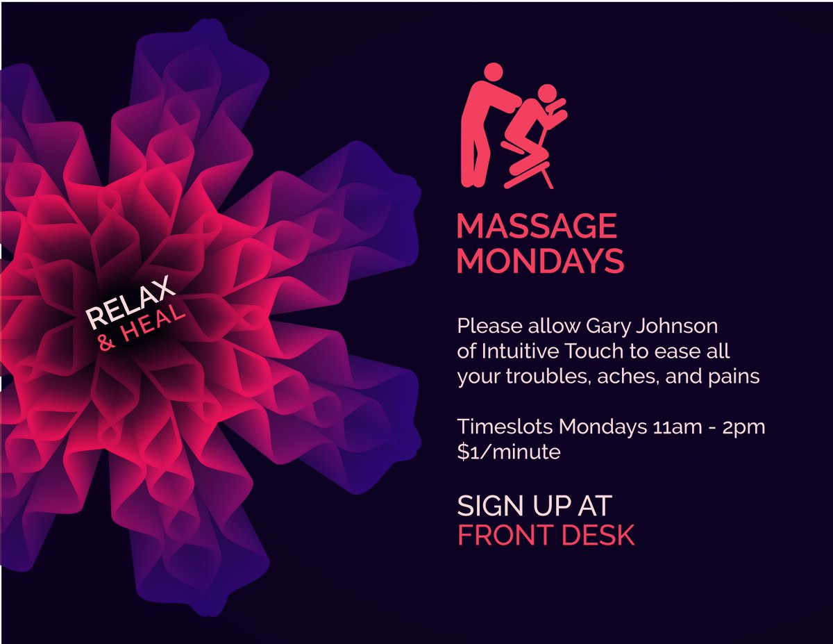 Hey Covonauts! Get ready cause today we have our first #MassageMonday session! See you at 11 am