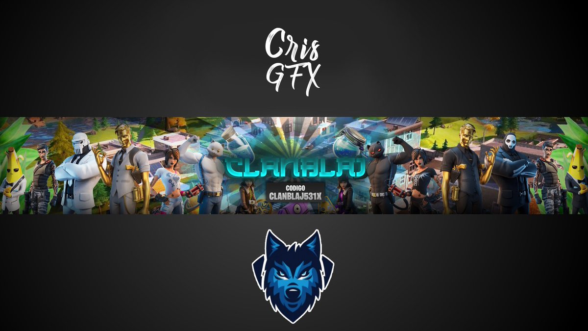 gfx_cris's tweet photo. A qui les dejo el banner que le hice a Clanblaj si quieren que haga algún diseño contáctenme al MD o a mi discord Crislexgames #0950
#buscogfx #buscodiseñador #fortnite #fortniteGFX #GFX #buscodesigner #logoGFX #bannergfx #mascotlogo https://t.co/JyvEJJepd6