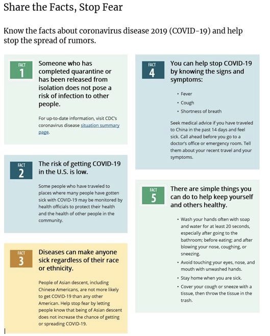 Share the facts. Stop Fear. <a href="/HealthyFla/">Florida Dept. of Health</a> <a href="/CDCgov/">CDC</a>