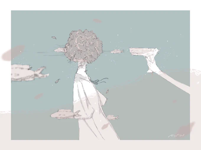 #TLを花でいっぱいにしよう

お花モチーフの絵です……? 