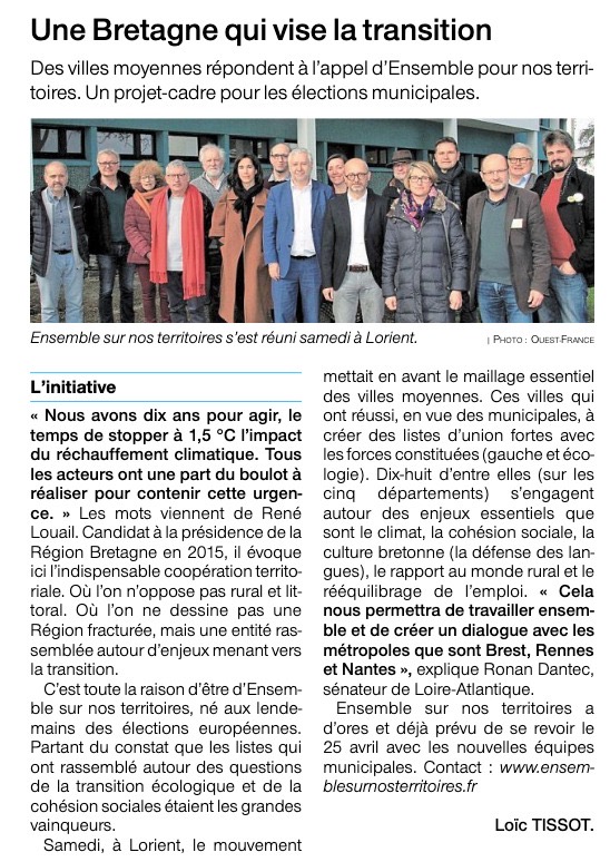 Ouest-France Lorient, 01 mars 2020