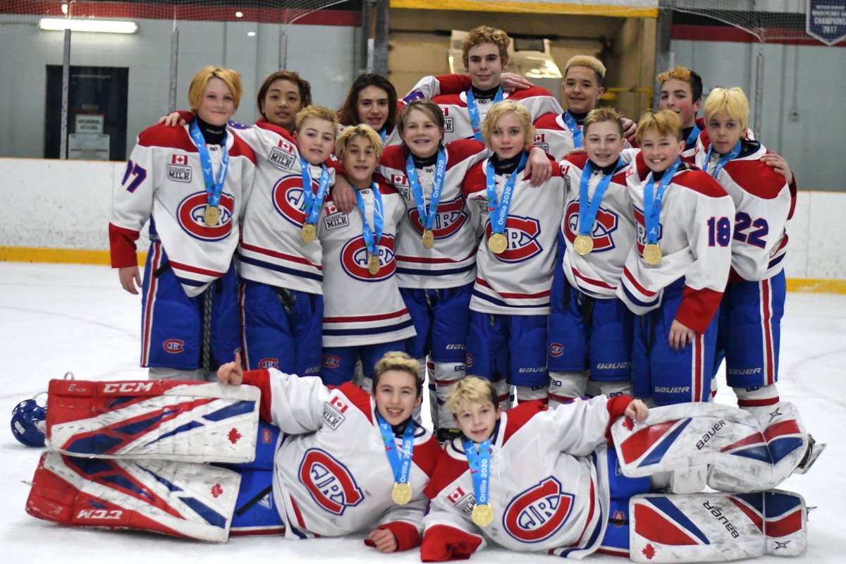 GTHLHockey's tweet photo. The Peewee @JrCanadiensAAA and @TorontoMarlboro are giving us some #MondayMotivation after capturing 🥇 and 🥉 at @Orillia2020 https://t.co/cz1WEV3cad