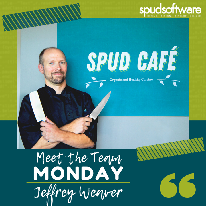 SpudSoftware's tweet photo. #MeetTheTeamMonday
Meet Jeffrey Weaver! He's our Corporate Chef here at Spud. When he's not treating us with delicious goodies, he's spending time with his wife and kids or finding a trail to bike on. 
-
"Chef was the game changer. I've really loved seeing everything that co… https://t.co/Fm5DHNKgYd