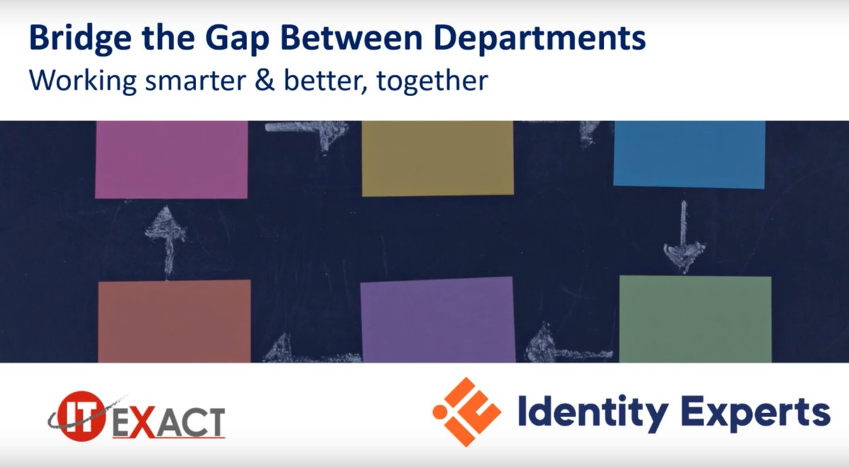 IdentityExperts's tweet photo. Check out our latest #webinar, where we've teamed up with our friends at #ITEXACT to discuss how #visibility can help to bridge the gap between #IT and other departments.
#Surveil #SurveilSLIM #ITVisibility
https://t.co/o4k66nztWN https://t.co/wZIYUZChEQ