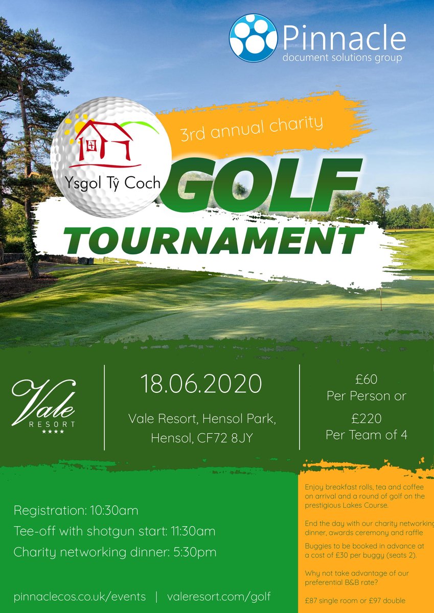 FriendsofTyCoch's tweet image. We are proud to present our 3rd annual Golf Tournament in association with @pinnaclecos. If you would like to take part   please get in touch. SG/LW #Morethanjustaschool #Ambitiouscapablelearners #Enterprisingcreativecontributors #Healthyconfidentindividuals