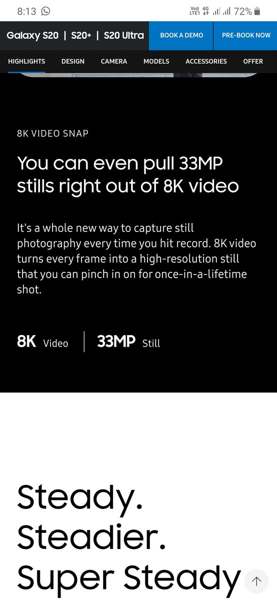 TheRohitGoel's tweet photo. @SamsungIndia 8K Video Snap feature let us capture amazing stills fron a 8K video
#GuessAndWin
#GalaxyS20 #GalaxyS20Plus https://t.co/q6ddB3BUvx