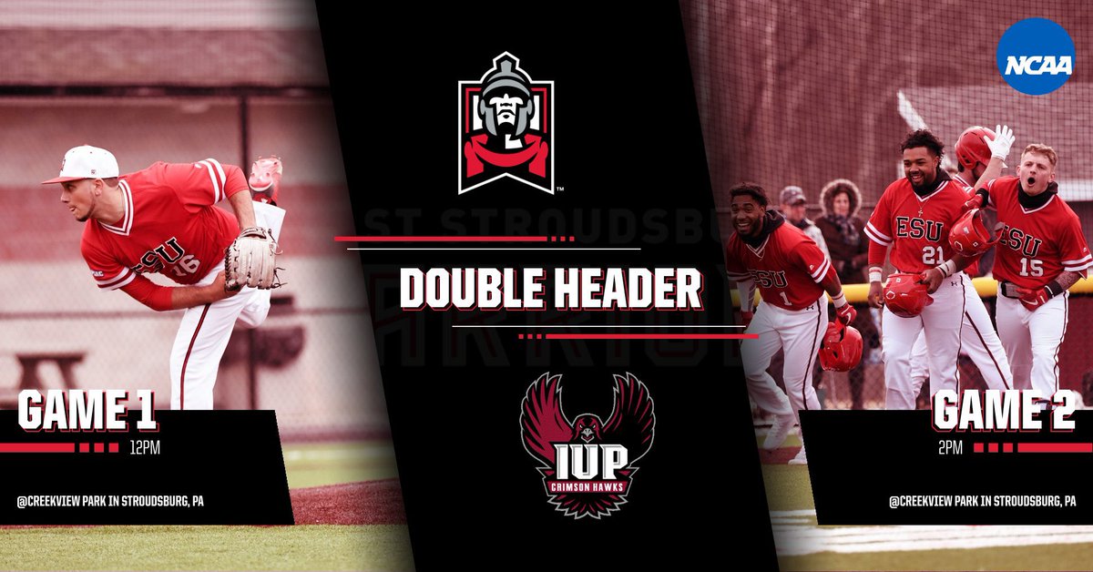 ESU_Baseball's tweet photo. Come out to support as the Warrior Baseball team takes on IUP at today in a double header! First pitch is at 12 @ Creekview Park!
#AllAboard #GotTurf https://t.co/BxqQ7fnpU0