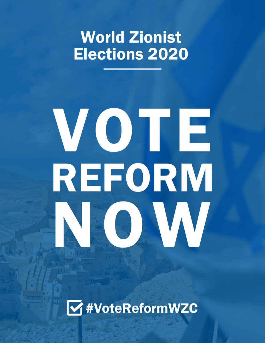 The <a href="/WZONorthAmerica/">World Zionist Org.</a> election ends March 11. It is vital to vote for the VOTE REFORM slate, the only group representing the Reform movement. The WZO election elects delegates to the Congress in October, which distributes $ in Israel. bit.ly/39jS1pS #VOTEREFORM