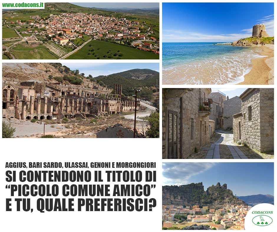 Codacons's tweet image. #Aggius, #BariSardo, #Ulassai, #Genoni e #Morgongiori si contendono il titolo regionale di #PiccoloComuneAmico👑
E tu, che aspetti a sostenere il tuo Piccolo Comune preferito?
➡️ bit.ly/2wVJf34
