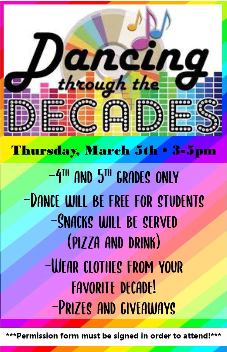 See ya at the dance, 4th and 5th grades!