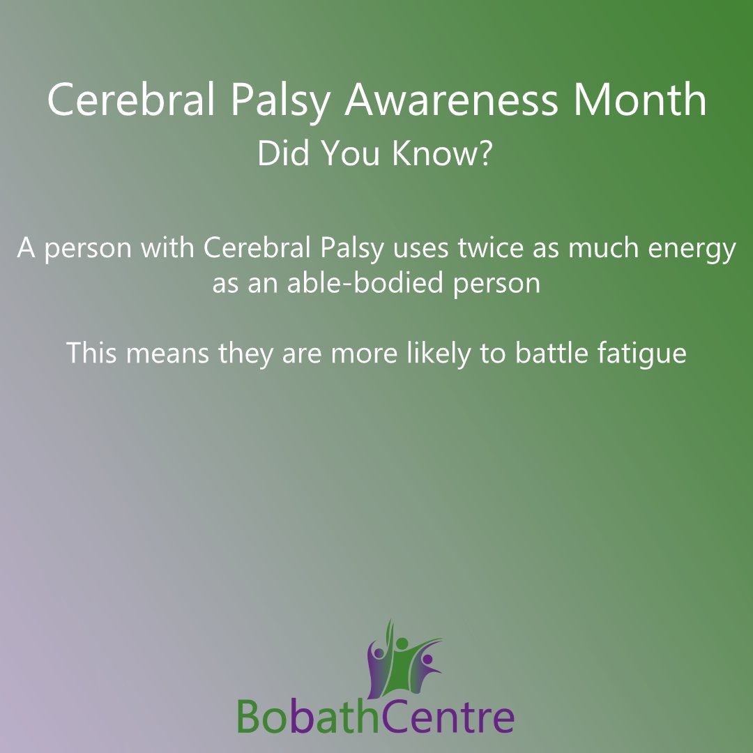 Bobath_Centre's tweet photo. To celebrate #Cerebralpalsy #awareness month we will sharing some facts on #CP throughout the month. Stay tuned throughout the month to find out some facts you may not of known https://t.co/AoF3lMetyY