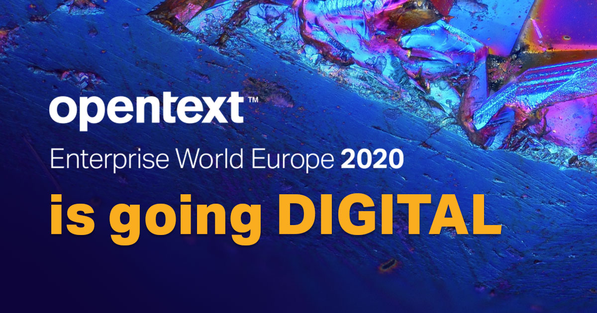 It's a brave new world and I'm excited to say that <a href="/OpenText/">OpenText</a> Enterprise World EMEA is going digital! Join us for the same great content, keynotes and education - all from the comfort of your desk! #OTEW opentext.com/enterprise-wor…