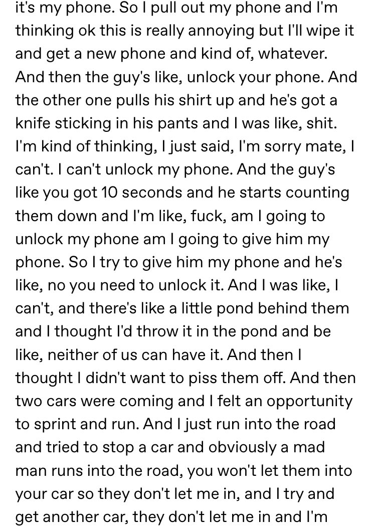 hsdaily's tweet image. "I was walking home from a friend's house. I'm 5 minutes from home, and I kind of see this group of guys who all got their hoods up and their faces covered and stuff and I was like, that's a bit weird.” - Harry explaining in detail how he got robbed on Valentine’s Day.