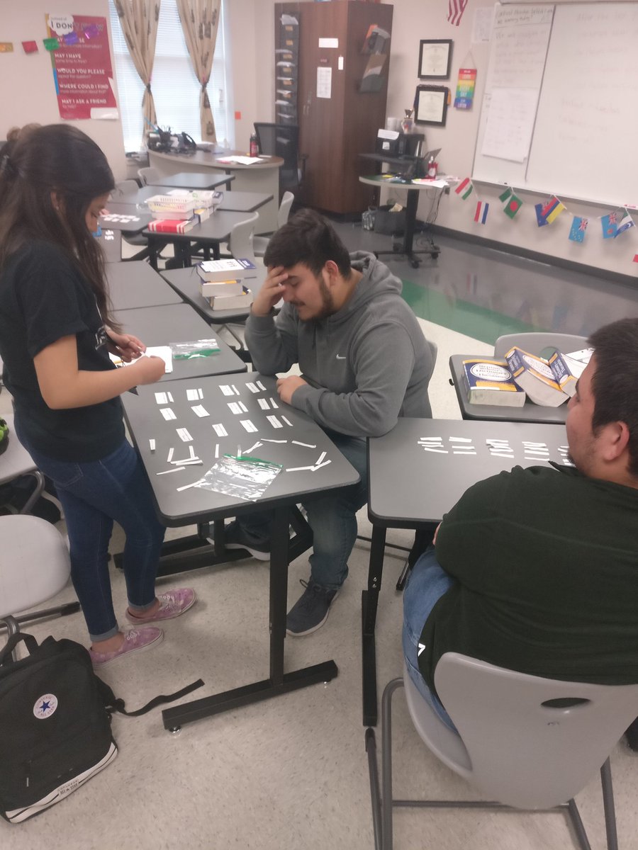 Carolinelaoshi's tweet photo. Learning about verb tenses can be fun and interactive! After learning the technicalities and making example sentences, now we're grouping a pictorial representation of the tense, the label, and an example sentence! #ellchat https://t.co/08tVb3wSGf