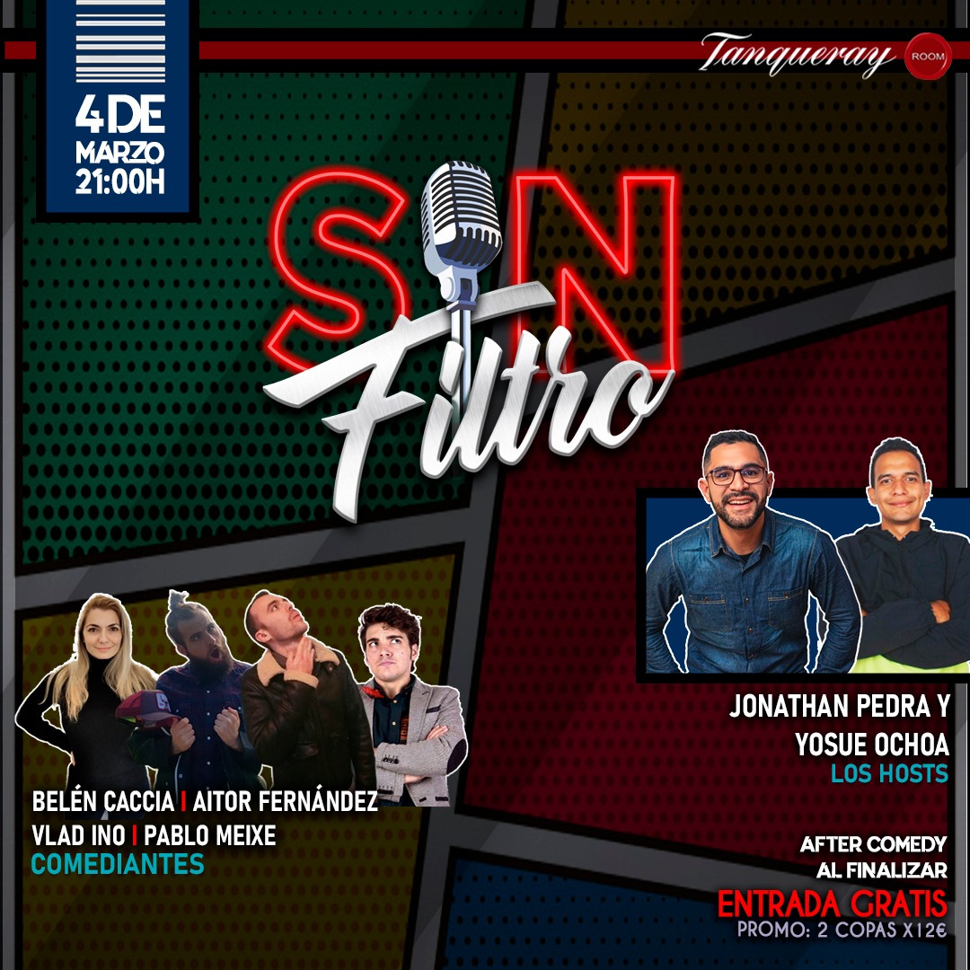 ¡ESTE MIÉRCOLES! Comedia pura y dura con un line up espectacular 🤟🏻🤯¿Nos vemos por allá? Entrada gratuita y promoción en copas 🥂