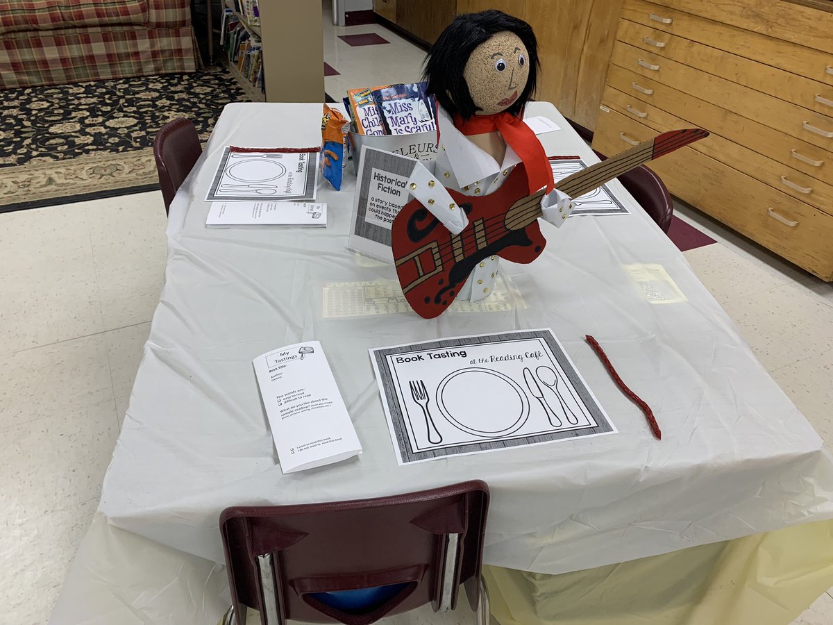 MrsBall87's tweet photo. It’s Read Across America today and my kids are in LOVE with Mrs.Balls’ Reading Cafe(of course I’m the chef)! https://t.co/QQpxFZkjMa
