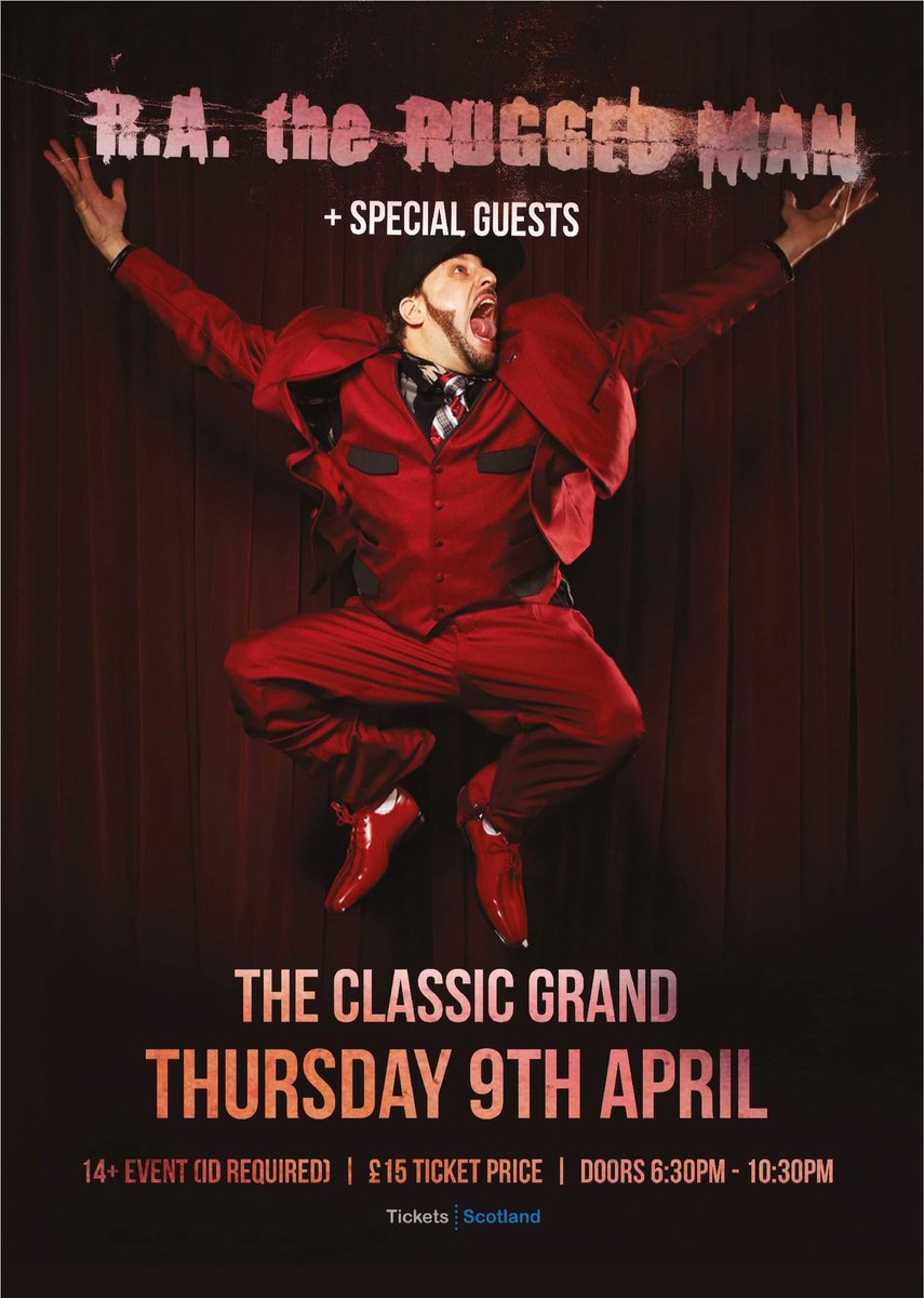 We are giving local artists the chance to open up for RA The Rugged Man in Glasgow 👀 Check our Facebook page for more info 👊