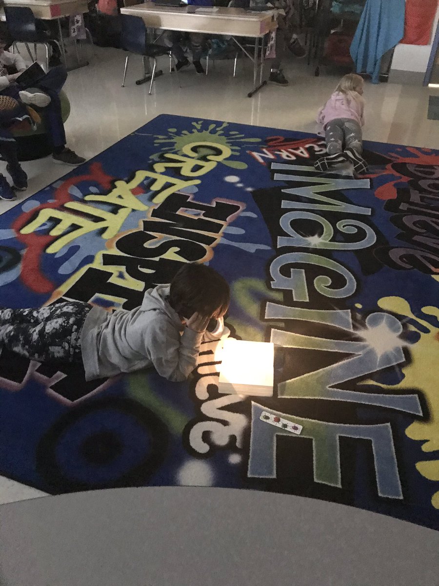 ClassPhillips1's tweet photo. Happy birthday Dr.Seuss!!  Flashlight reading during independent reading time today!  #celearns https://t.co/eGSQT5k0lS