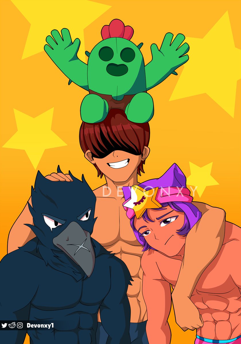 Devonxy Commissions Open On Twitter Legendary Team 2 Versions Cuz Why Not Have An Extra Service For My Followers Brawlstars Brawlstarsart Digitalart Leon Sandy Crow Spike Https T Co Pe3mj880rl - spike leon brawl stars crow