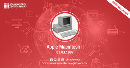 techsolmx's tweet photo. Un día como hoy (02/03/1987): Apple presentaba el Macintosh II, su primer equipo de cómputo a color, con monitor de 13 pulgadas, procesador Motorola 68020 de 16 MHz y una memoria de 1 MB de SIMM. https://t.co/X03rqGL4wu
#SomosSoluciones #EfeméridesTI #Apple #MacintoshII #Tech https://t.co/JORJYiukRu