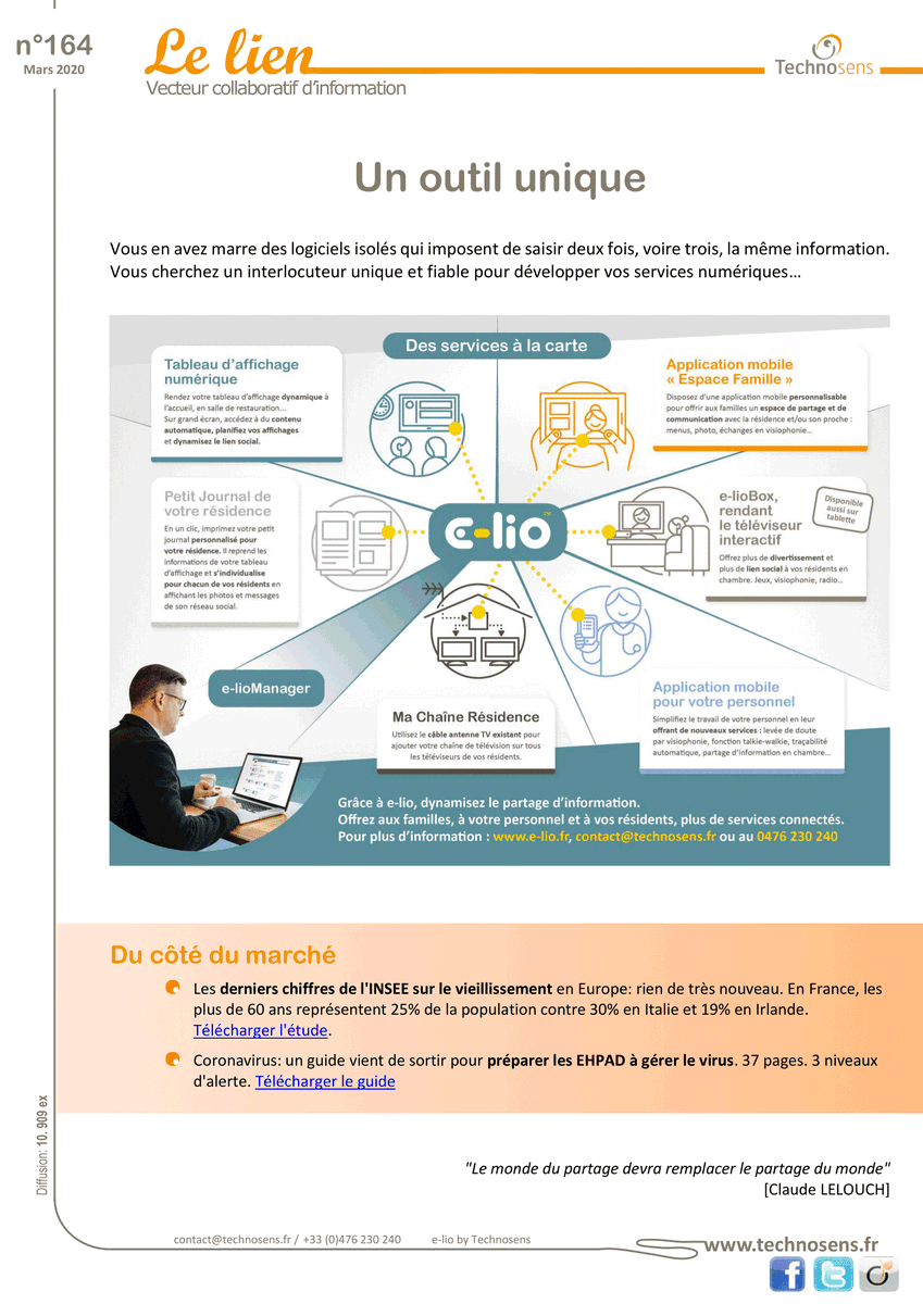 Notre newsletter du mois de Mars.
Contactez-nous pour plus d'informations ;)
#ehpad #liensocial #informations #familles #partage #numérique