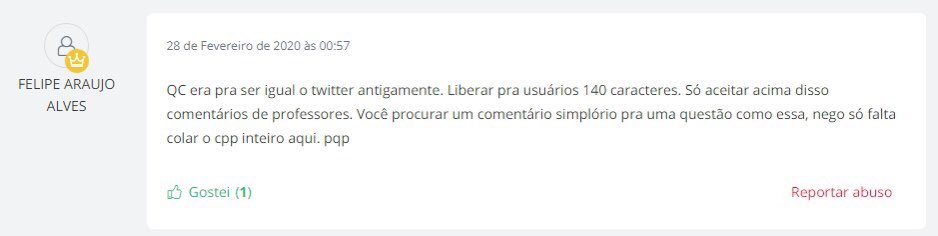 textão? to fora! pego meu mnemônico e vou embora 🏎💨

<a href="/vitoralencar0/">vítor</a>