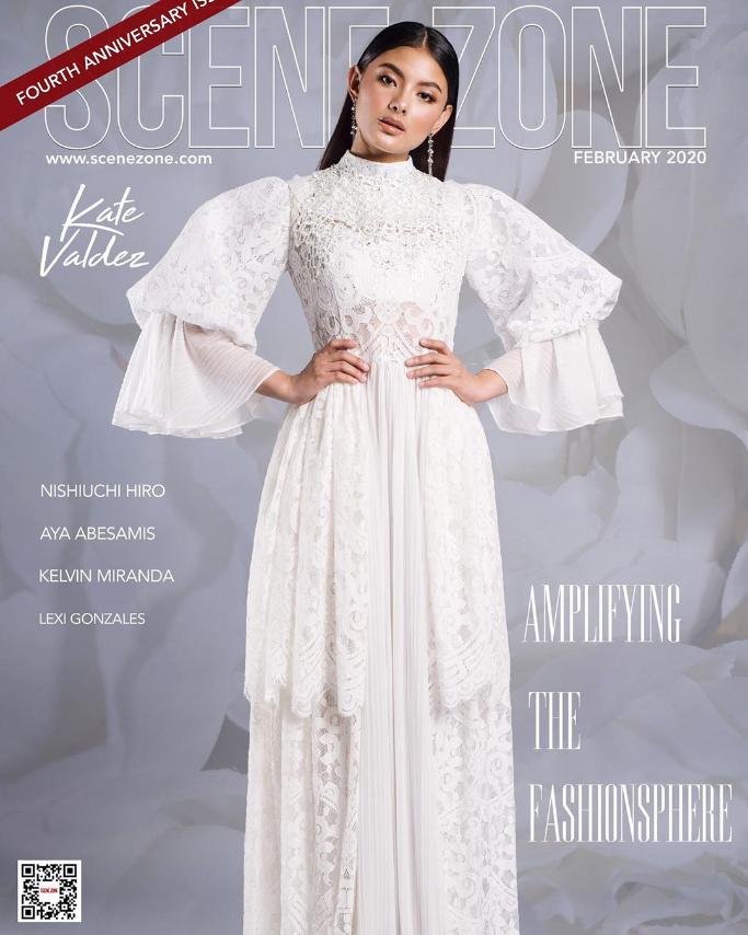 LOOK: #WarayVsBiday star #KateValdez looking beautiful in white on the cover of <a href="/scenezonemag/">scenezonemag</a>'s fourth anniversary issue ❤ #KateValdezForSceneZone