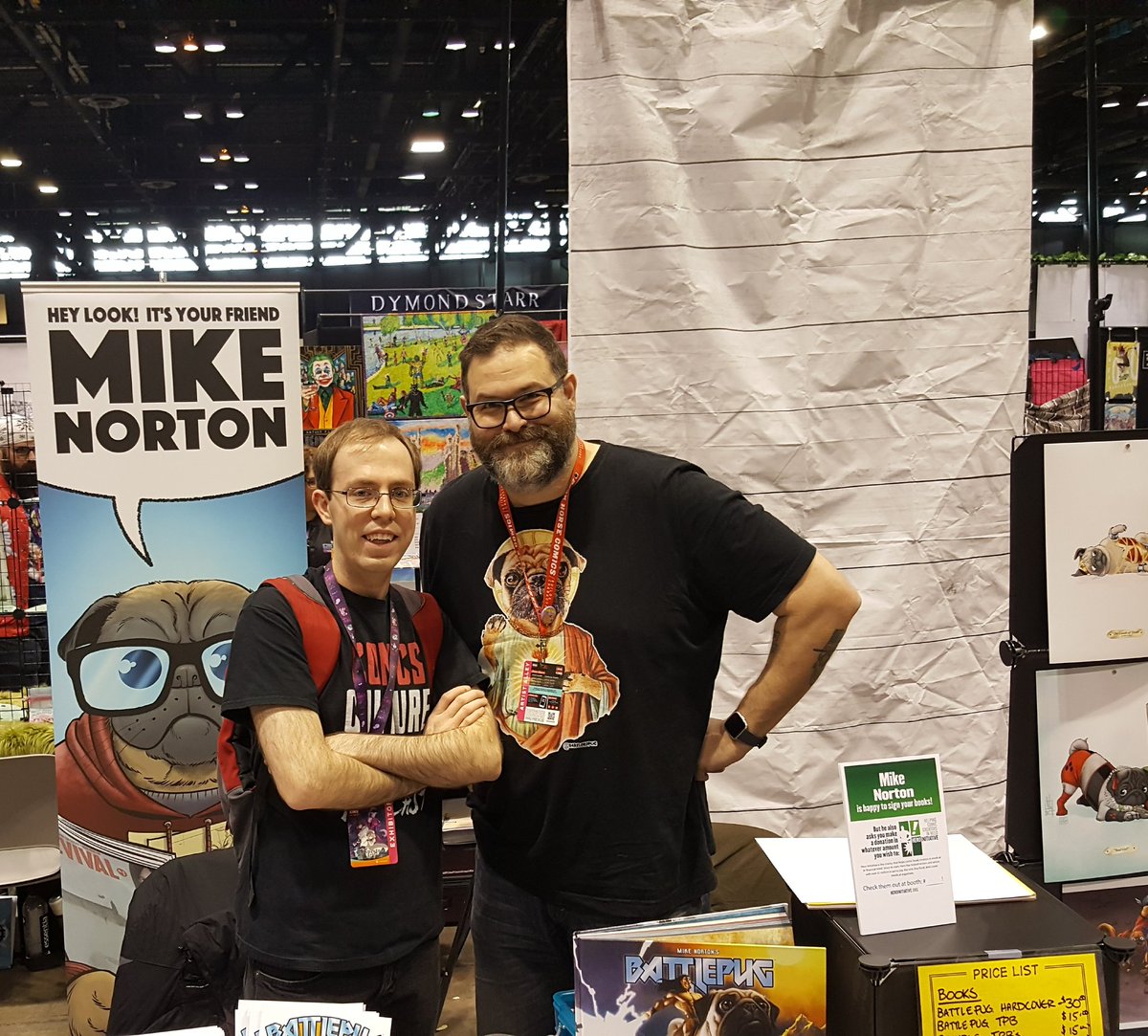 TheCCCPodcast's tweet photo. A highlight for the weekend was getting to chat with creators whose work I have admired for so many years! Truly, this was an awesome C2E2!-Josh. #C2E2 #C2E22020 #artists #artistalley #Chicago #twitternerd #twittergeek https://t.co/QSFOvPjndq