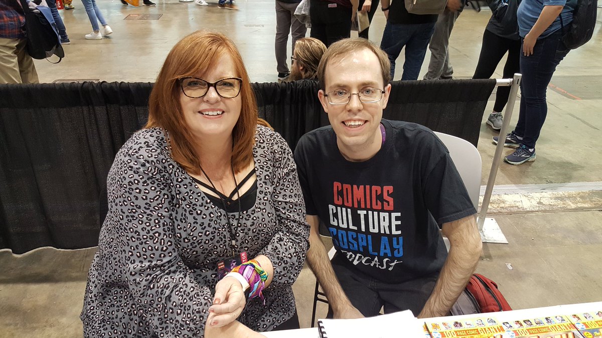 TheCCCPodcast's tweet photo. A highlight for the weekend was getting to chat with creators whose work I have admired for so many years! Truly, this was an awesome C2E2!-Josh. #C2E2 #C2E22020 #artists #artistalley #Chicago #twitternerd #twittergeek https://t.co/QSFOvPjndq