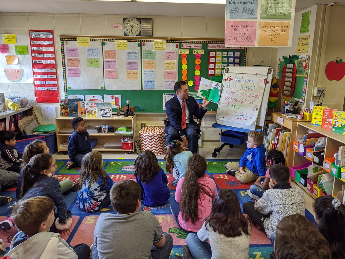 The Attorney General of Connecticut came to visit us at Martin School today to kick-off Read Across America week!!! <a href="/AGWilliamTong/">AG William Tong</a>