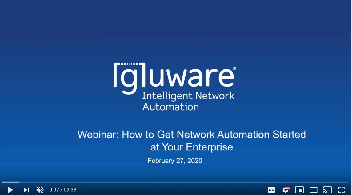 gluwareinc's tweet photo. Ready to kickstart network automation for your enterprise? Check out our latest webinar for use-case demos on network automation for complex, multi-vendor networks. https://t.co/NIum3P4jJu #networkengineer #NetworkSecurity #networkautomation #gluware https://t.co/7oH035hyHa