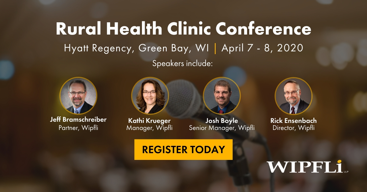 Wipfli on Twitter "Calling all ruralhealthclinic professionals, our