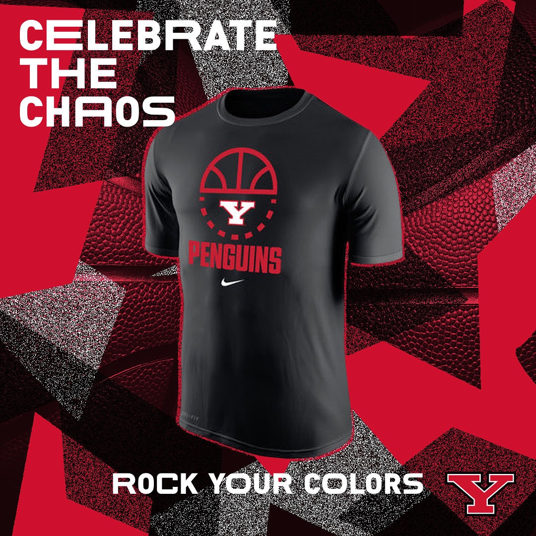 Who’s ready for the chaos?! It’s time to gear up and ROCK YOUR COLORS! Grab your official Penguins gear!
#goguins #hlmbb #hlwbb #rockyourcolors #marchmadness <a href="/YSUMensHoops/">YSU Men's Basketball</a> <a href="/YSUWomensHoops/">Youngstown State WBB🐧</a> <a href="/YSUsports/">Youngstown State Penguins</a>